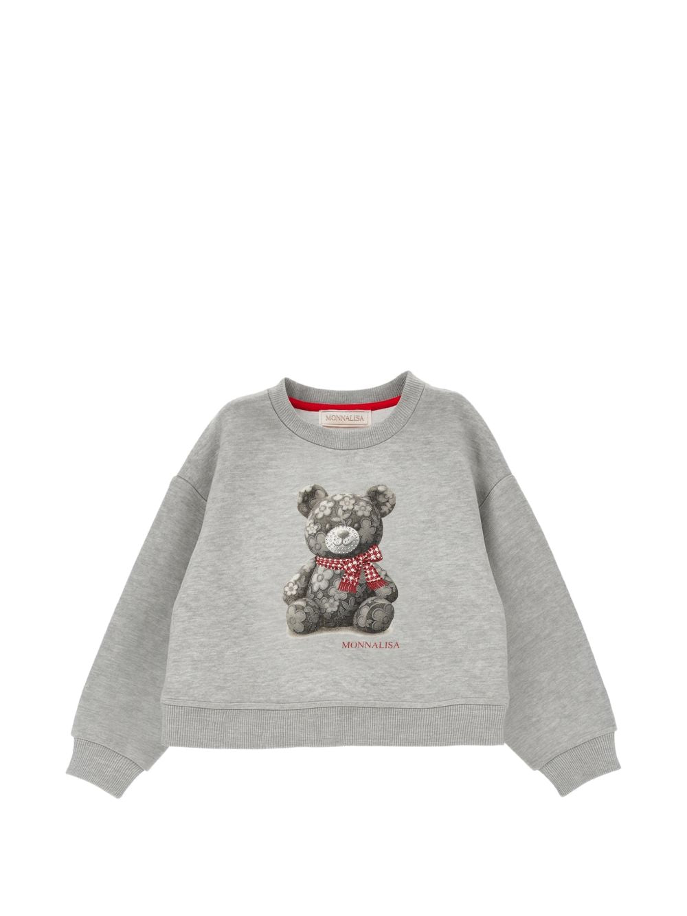 Maglione per bambina Monnalisa Kids grigio con stampa Teddy Bear 19H605NP 8010 0033 MONNALISA KIDS 