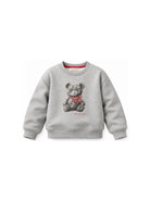 Maglione per bambina Monnalisa Kids grigio con stampa Teddy Bear 19H605NP 8010 0033 MONNALISA KIDS 