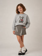Maglione per bambina Monnalisa Kids grigio con stampa Teddy Bear 19H605NP 8010 0033 MONNALISA KIDS 