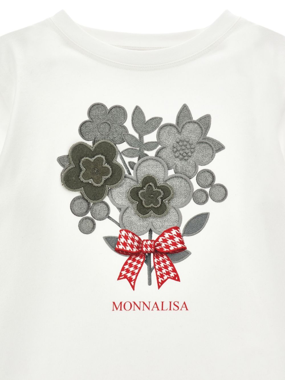 T-shirt per bambina Monnalisa Kids bianca con applicazione sul davanti 19H608 8015 0132 MONNALISA KIDS 