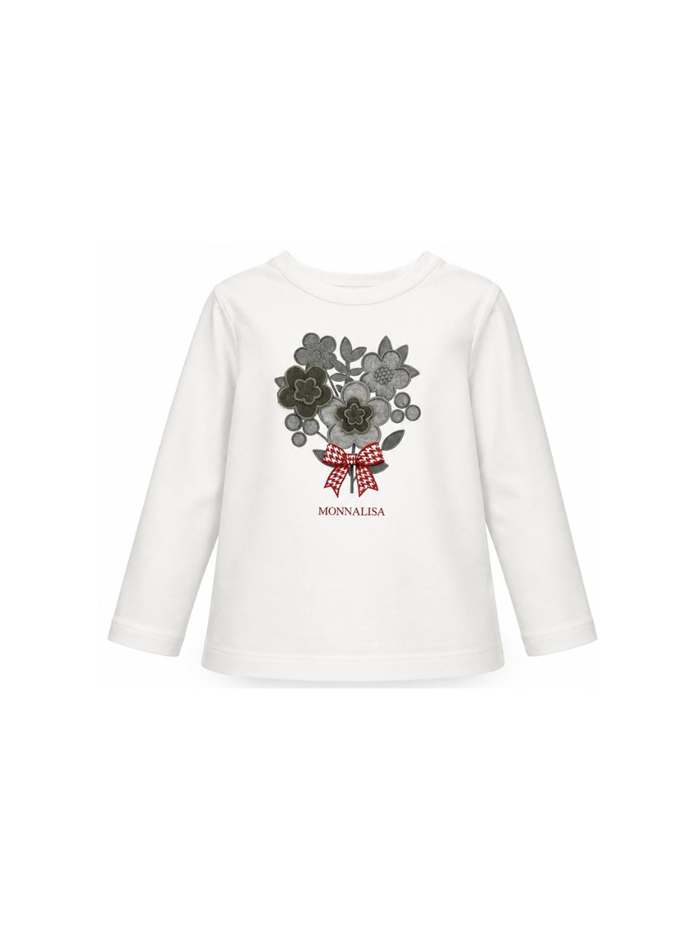 T-shirt per bambina Monnalisa Kids bianca con applicazione sul davanti 19H608 8015 0132 MONNALISA KIDS 