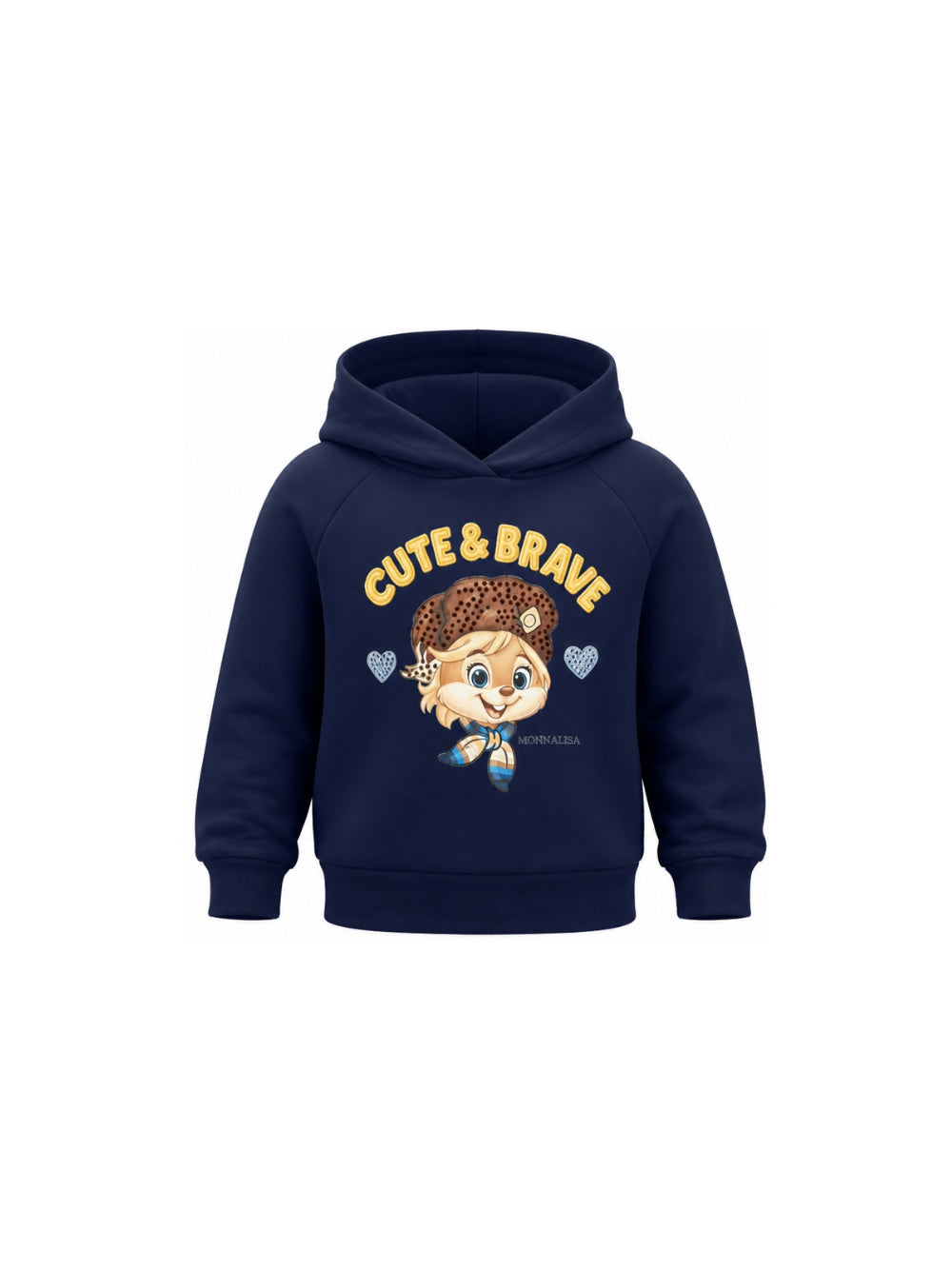 Felpa per bambina Monnalisa Kids blu con stampa grafica 19H611 8030 0056 MONNALISA KIDS 