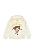 Felpa per bambina Monnalisa bianca con stampa grafica 19H611 8030 2998 MONNALISA KIDS 
