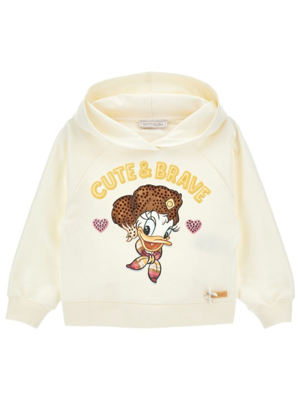 Felpa per bambina Monnalisa bianca con stampa grafica 19H611 8030 2998 MONNALISA KIDS 