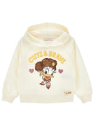 Felpa per bambina Monnalisa bianca con stampa grafica 19H611 8030 2998 MONNALISA KIDS 