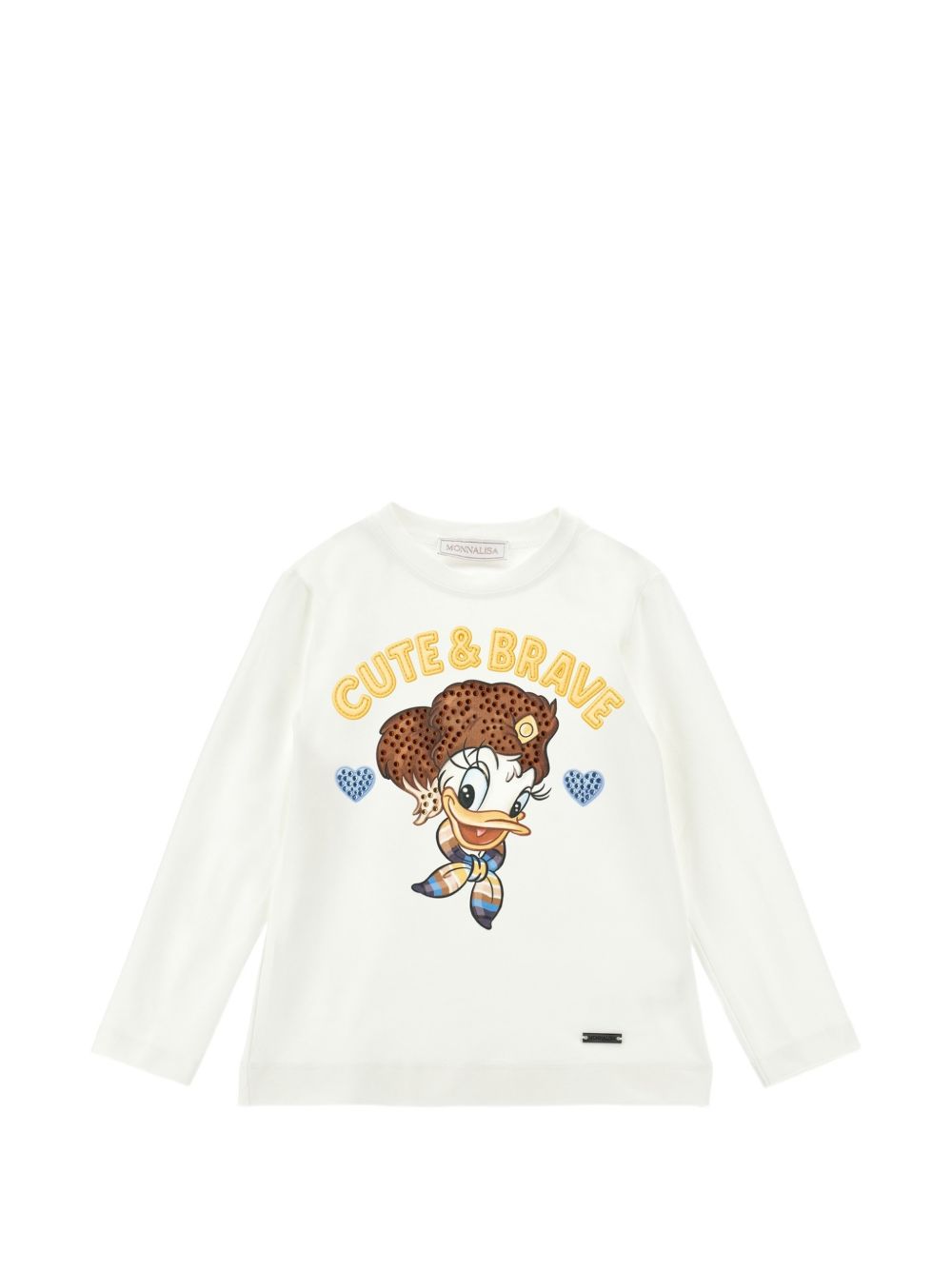T-shirt Daisy Duck per bambina Monnalisa Kids bianca con decorazione 19H620 8004 0156 MONNALISA KIDS 