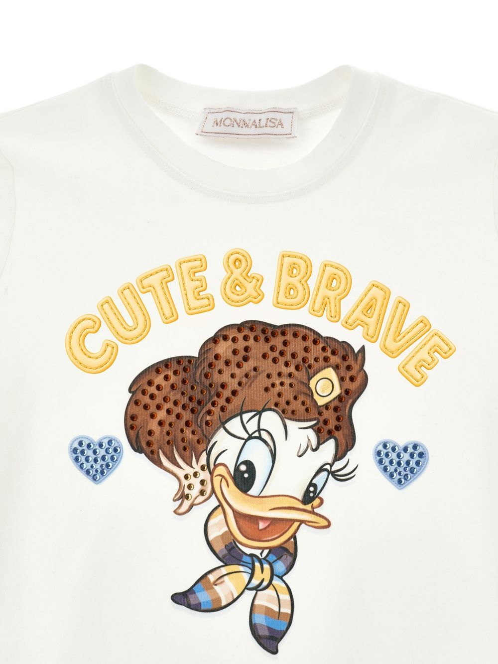 T-shirt Daisy Duck per bambina Monnalisa Kids bianca con decorazione 19H620 8004 0156 MONNALISA KIDS 