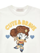 T-shirt Daisy Duck per bambina Monnalisa Kids bianca con decorazione 19H620 8004 0156 MONNALISA KIDS 