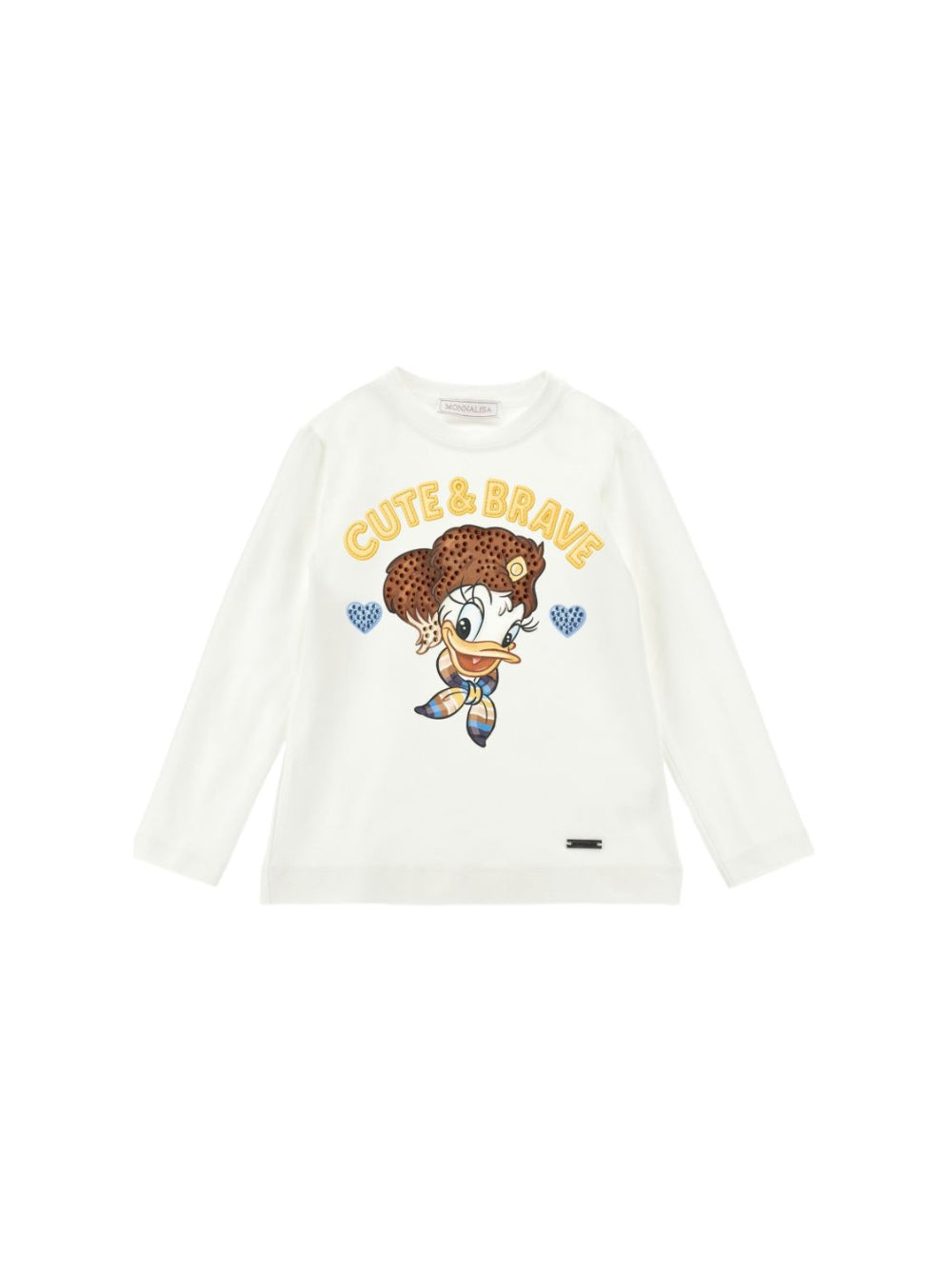T-shirt Daisy Duck per bambina Monnalisa Kids bianca con decorazione 19H620 8004 0156 MONNALISA KIDS 