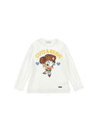 T-shirt Daisy Duck per bambina Monnalisa Kids bianca con decorazione 19H620 8004 0156 MONNALISA KIDS 