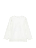 T-shirt per bambina Monnalisa Kids bianca con strass 19H620 8004 0198 MONNALISA KIDS 
