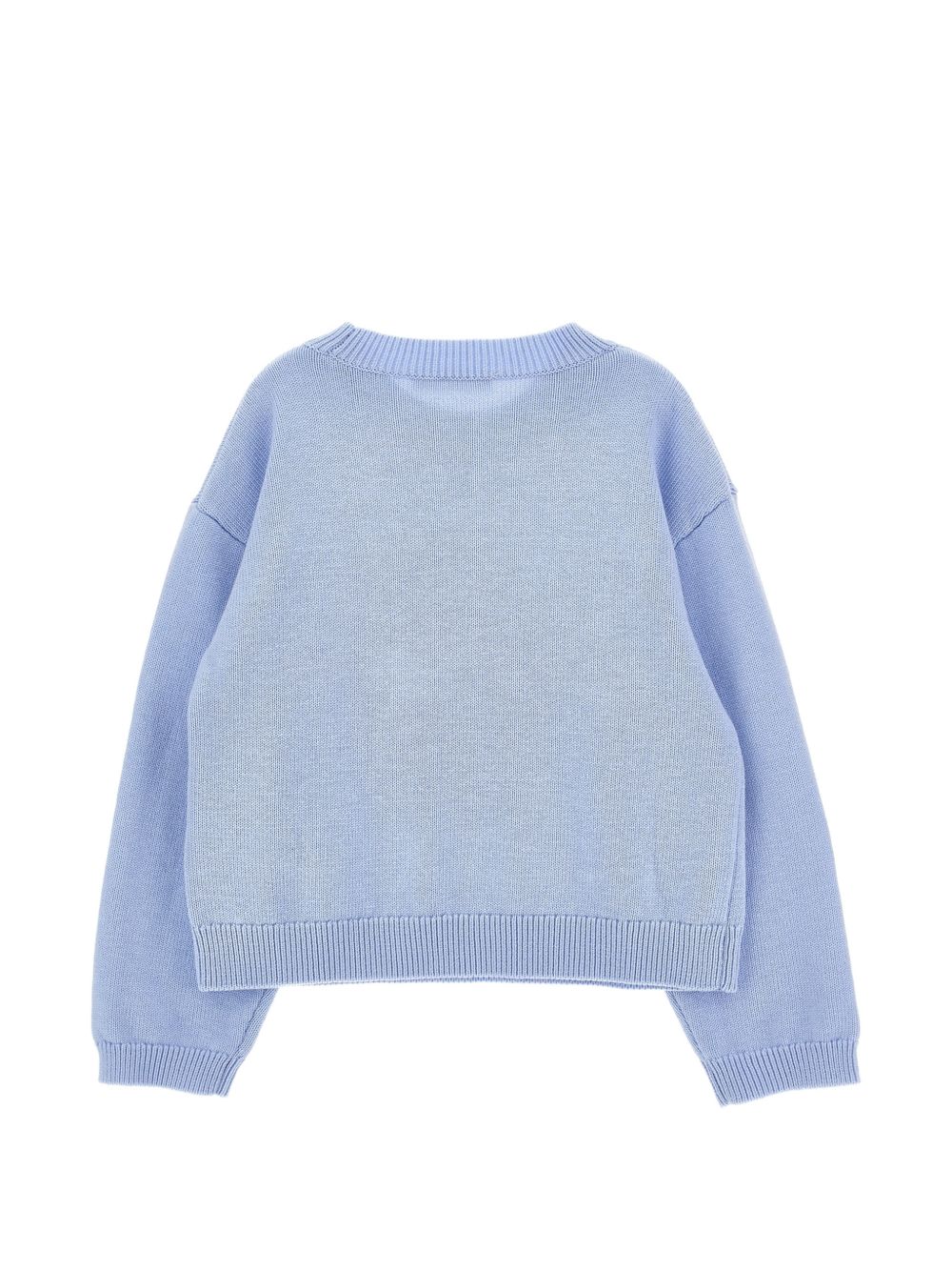 Maglione per bambina Monnalisa Kids azzurro con intarsio 19H626 8066 0058 MONNALISA KIDS 