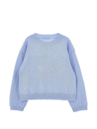 Maglione per bambina Monnalisa Kids azzurro con intarsio 19H626 8066 0058 MONNALISA KIDS 