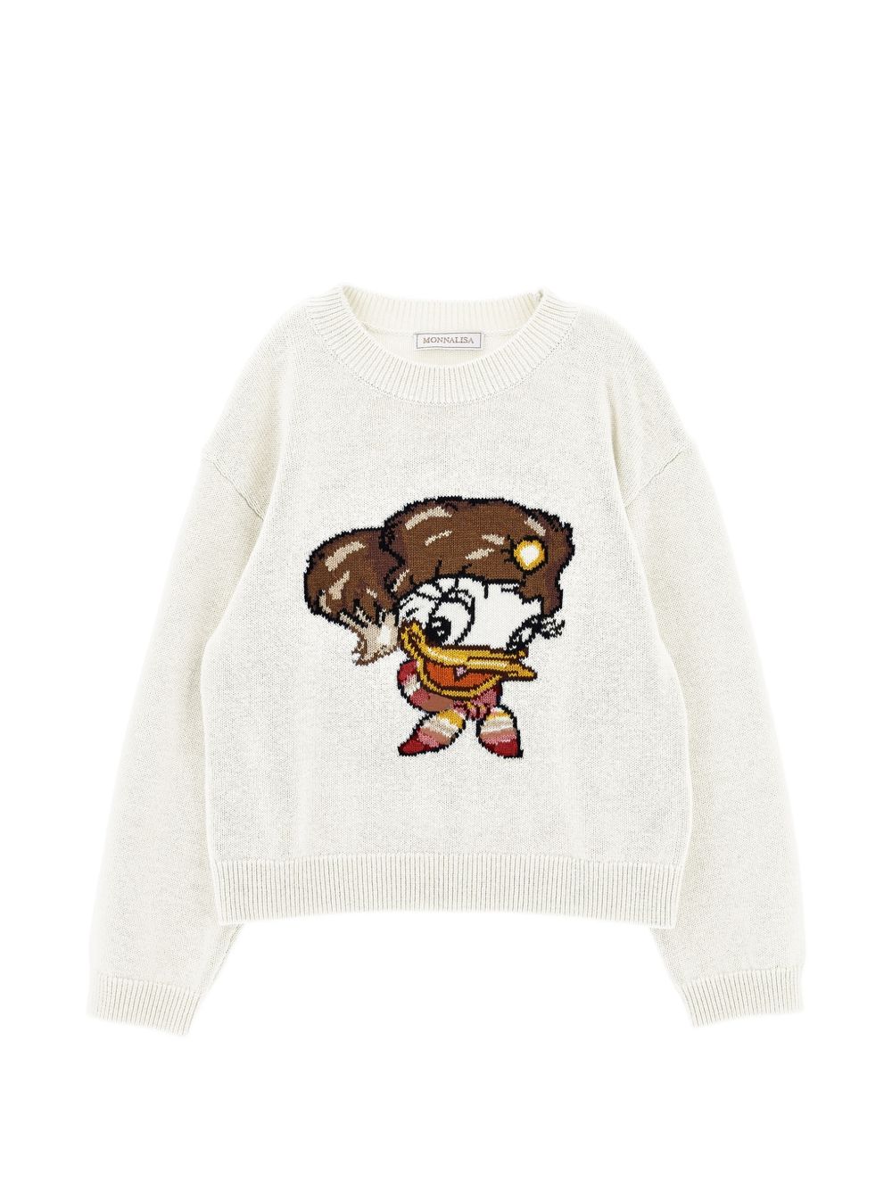 Maglione per bambina Monnalisa Kids bianco con intarsio 19H626 8066 0198 MONNALISA KIDS 