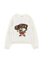 Maglione per bambina Monnalisa Kids bianco con intarsio 19H626 8066 0198 MONNALISA KIDS 