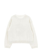 Maglione per bambina Monnalisa Kids bianco con intarsio 19H626 8066 0198 MONNALISA KIDS 