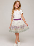 Gonna per bambina Monnalisa Kids multicolore con stampa grafica all-over 19H703 8051 029F MONNALISA KIDS 