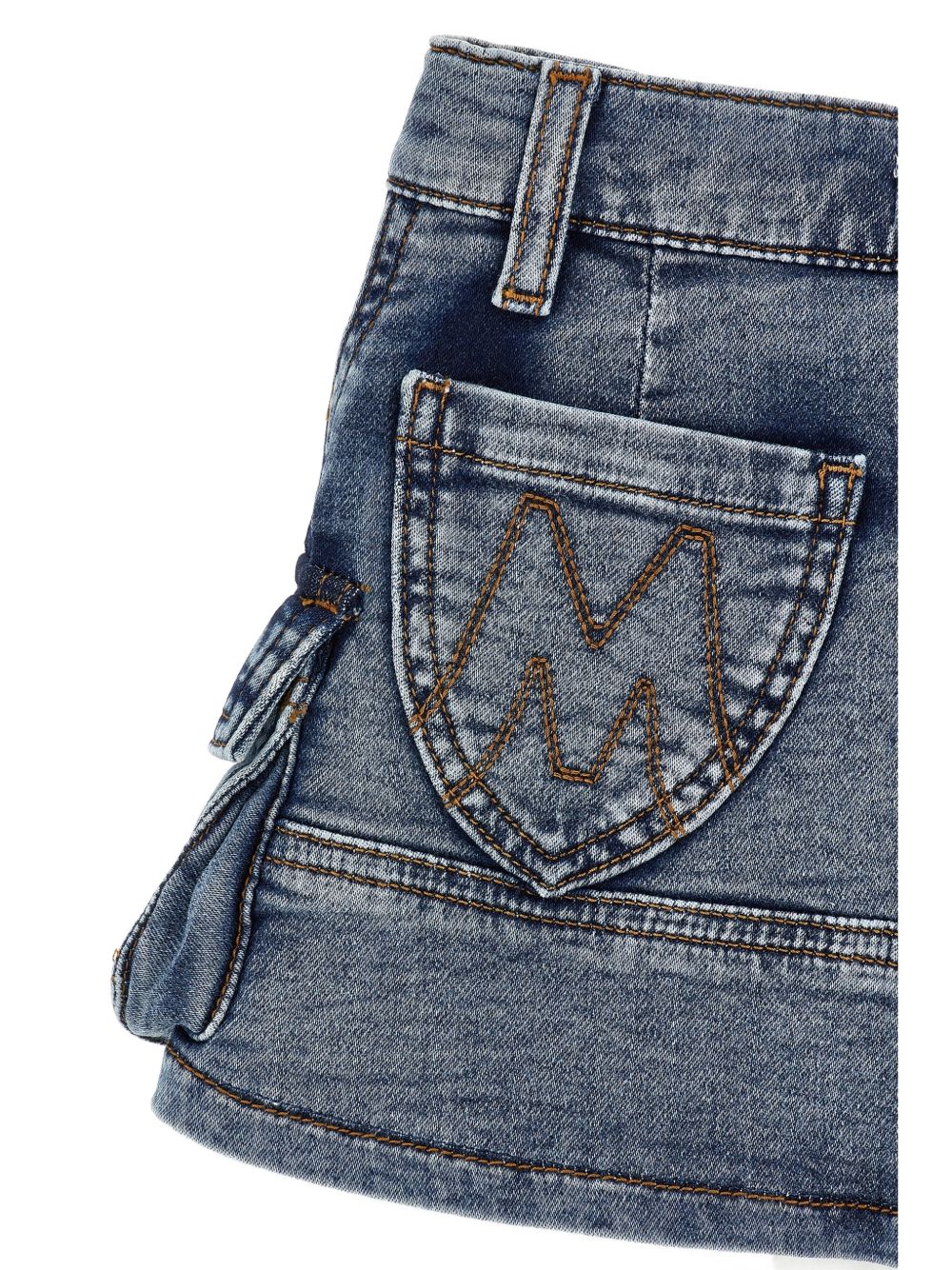 Gonna per bambina Monnalisa Kids denim con impunture a contrasto 19H705 8044 0055 MONNALISA KIDS 
