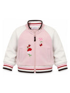 Felpa per bambina Monnalisa Kids rosa con ricamo a fiori sul davanti 19H801 8006 094F MONNALISA KIDS 