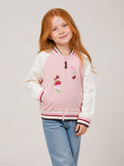 Felpa per bambina Monnalisa Kids rosa con ricamo a fiori sul davanti 19H801 8006 094F MONNALISA KIDS 
