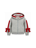 Felpa per bambina Monnalisa Kids grigia con dettaglio fiocchi sulle maniche 19H805 8010 0033 MONNALISA KIDS 