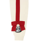 Felpa per bambina Monnalisa Kids bianca con dettaglio fiocco sulle maniche 19H805 8010 2943 MONNALISA KIDS 