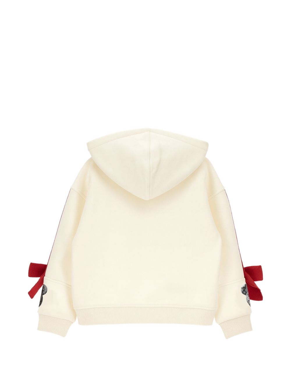 Felpa per bambina Monnalisa Kids bianca con dettaglio fiocco sulle maniche 19H805 8010 2943 MONNALISA KIDS 