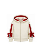 Felpa per bambina Monnalisa Kids bianca con dettaglio fiocco sulle maniche 19H805 8010 2943 MONNALISA KIDS 