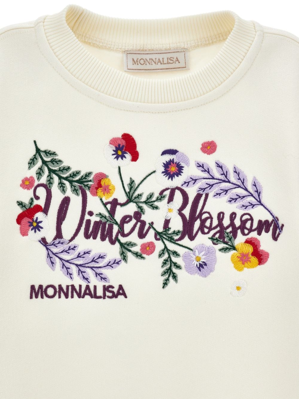 Abito per bambina Monnalisa Kids bianco con ricamo floreale 19H903 8010 029F MONNALISA KIDS 