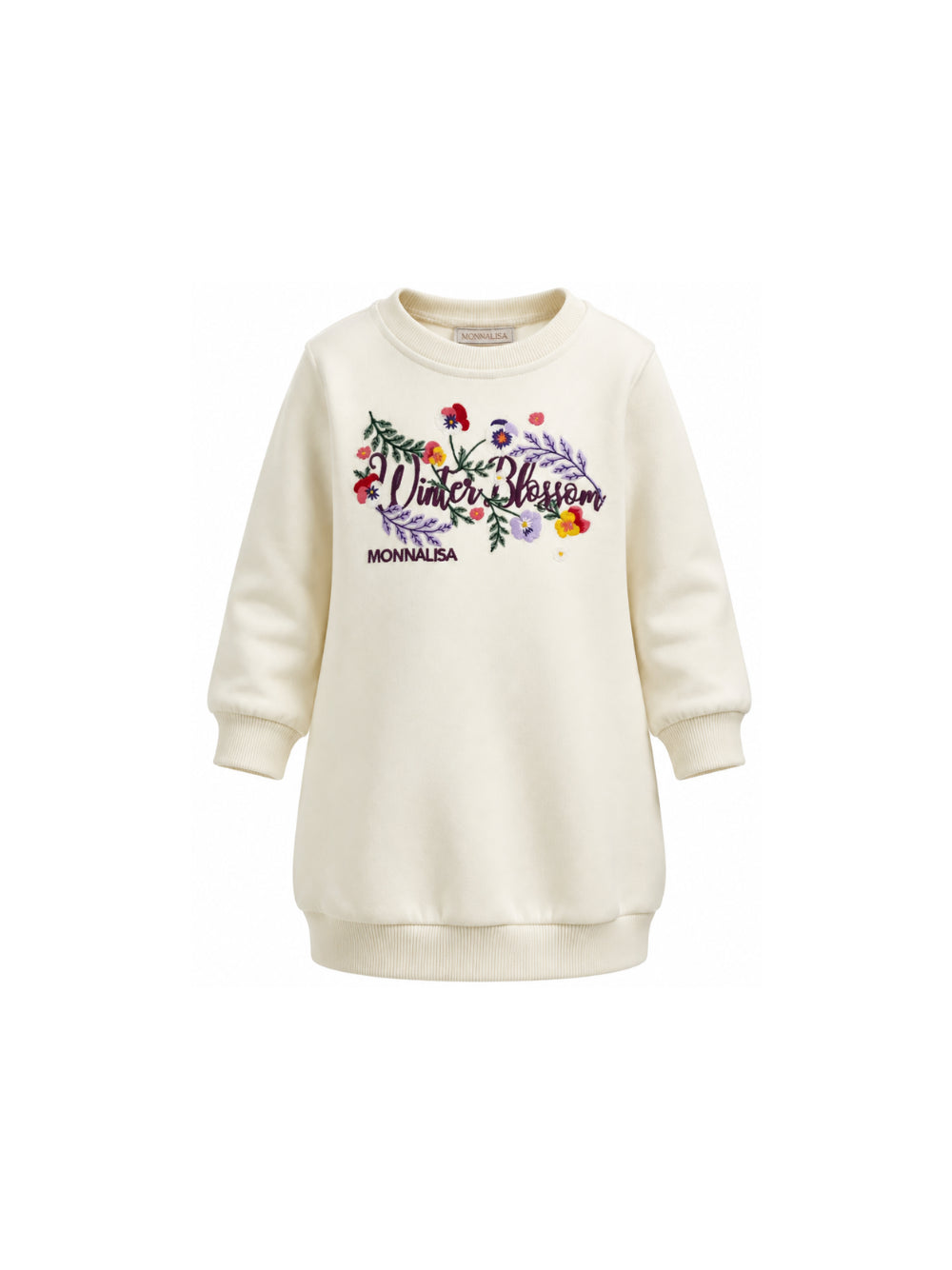 Abito per bambina Monnalisa Kids bianco con ricamo floreale 19H903 8010 029F MONNALISA KIDS 