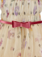 Abito per bambina Monnalisa Kids beige con motivo a pois 19H904 8050 029F MONNALISA KIDS 