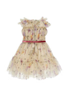 Abito per bambina Monnalisa Kids beige con motivo a pois 19H904 8050 029F MONNALISA KIDS 