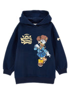 Abito per bambina Monnalisa Kids blu con stampa grafica 19H914 8030 0056 MONNALISA KIDS 