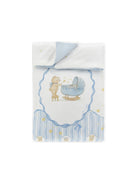 Coperta per neonato Monnalisa Kids azzurra con motivo Teddy Bear a righe 22H001NP 8000 0152 MONNALISA KIDS 
