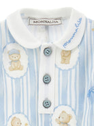Tutina per neonato Monnalisa Kids azzurra con stampa Teddy Bear all-over 22H201 8019 0152 MONNALISA KIDS 