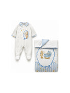 Set tutina e coperta per neonati Monnalisa Kids azzurro con stampa Teddy Bear 22H502 8000 0152 MONNALISA KIDS 
