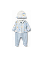 Set tutina e berretto per neonato Monnalisa Kids azzurro con stampa Teddy Bear 22H504 8019 0152 MONNALISA KIDS 