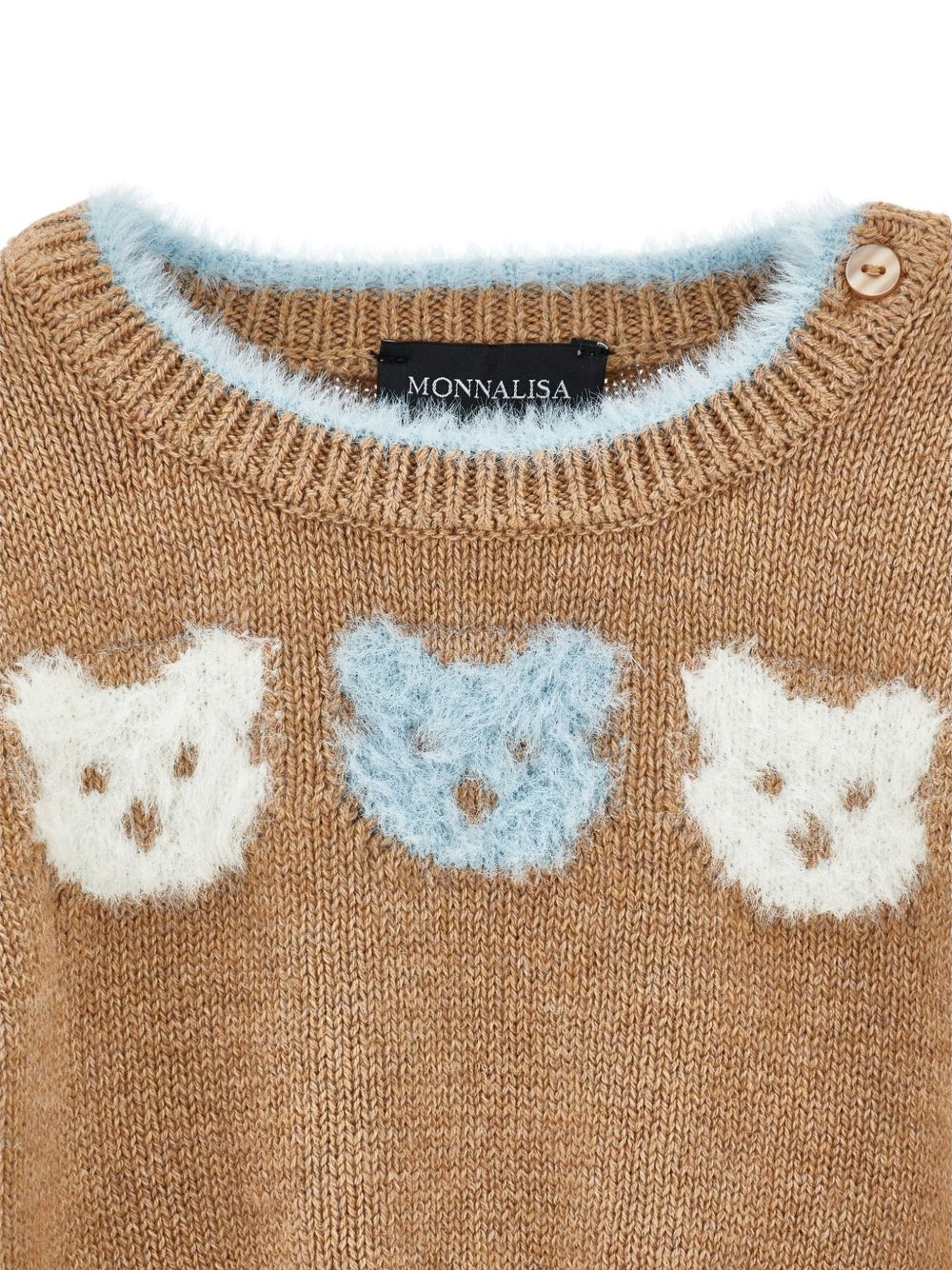 Completo per neonata Monnalisa Kids marrone con intarsio Teddy Bear 22H505 8060 0003 MONNALISA KIDS 
