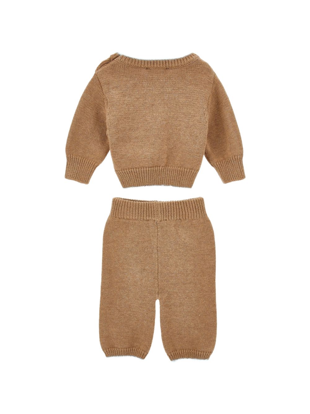 Completo per neonata Monnalisa Kids marrone con intarsio Teddy Bear 22H505 8060 0003 MONNALISA KIDS 