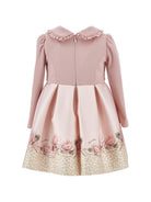 Abito per neonata Monnalisa Kids rosa con applicazione fiori sul davanti 31H909 8651 0080 MONNALISA KIDS 