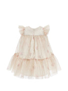 Abito per neonata Monnalisa Kids beige con stampa animalier 31H910 8652 0080 MONNALISA KIDS 
