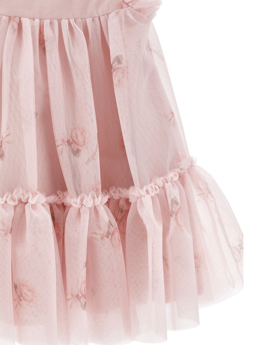 Abito per neonata Monnalisa Kids rosa con strato superiore in tulle 31H910 8652 094F MONNALISA KIDS 