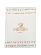 Coperta per neonata Monnalisa Kids bianca con motivo orsetto 35H002 8001 0191 MONNALISA KIDS 