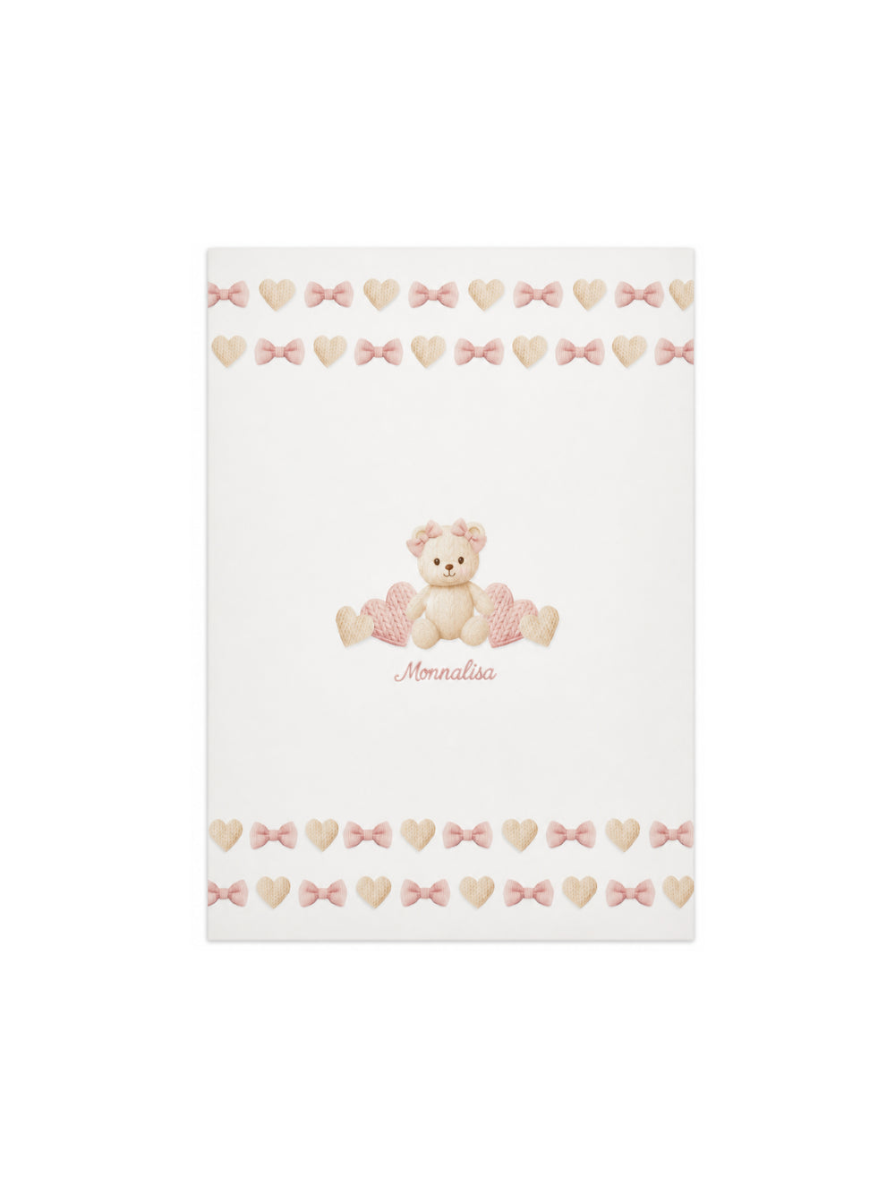 Coperta per neonata Monnalisa Kids bianca con motivo orsetto 35H002 8001 0191 MONNALISA KIDS 
