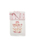 Coperta per neonata Monnalisa Kids rosa con stampa grafica sul davanti 35H006 8000 0091 MONNALISA KIDS 