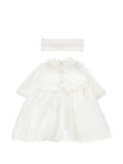 Set abito e fascia per neonata Monnalisa Kids bianco con ruches 35H201 8070 0001 MONNALISA KIDS 