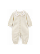 Tutina per neonata Monnalisa Kids bianca con colletto alla Peter Pan 35H202 8060 0001 MONNALISA KIDS 