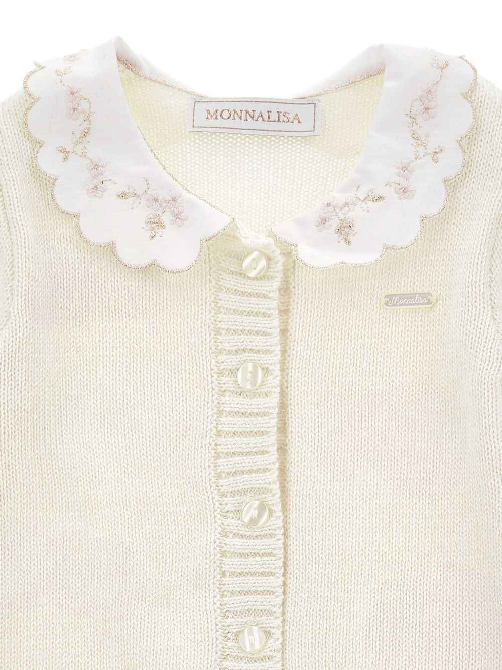 Tutina per neonata Monnalisa Kids bianca con colletto alla Peter Pan 35H202 8060 0001 MONNALISA KIDS 
