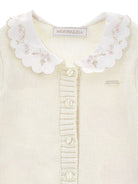 Tutina per neonata Monnalisa Kids bianca con colletto alla Peter Pan 35H202 8060 0001 MONNALISA KIDS 
