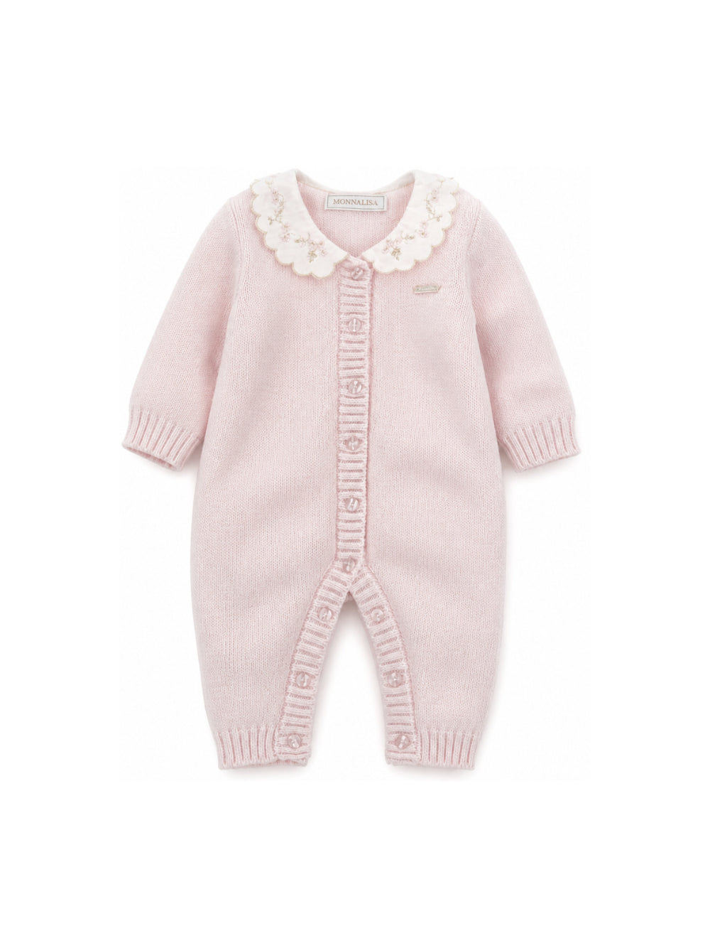 Tutina per neonata Monnalisa Kids rosa con colletto alla Peter Pan 35H202 8060 0091 MONNALISA KIDS 